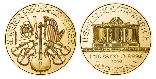 Zlatá investiční mince Wiener Philharmoniker 1 Oz