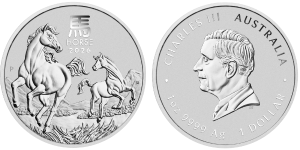 Stříbrná investiční mince 1 Oz Lunární série III. ROK KONĚ 2026