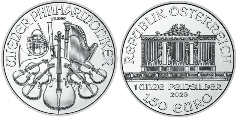 Stříbrná investiční mince Wiener Philharmoniker 1 Oz